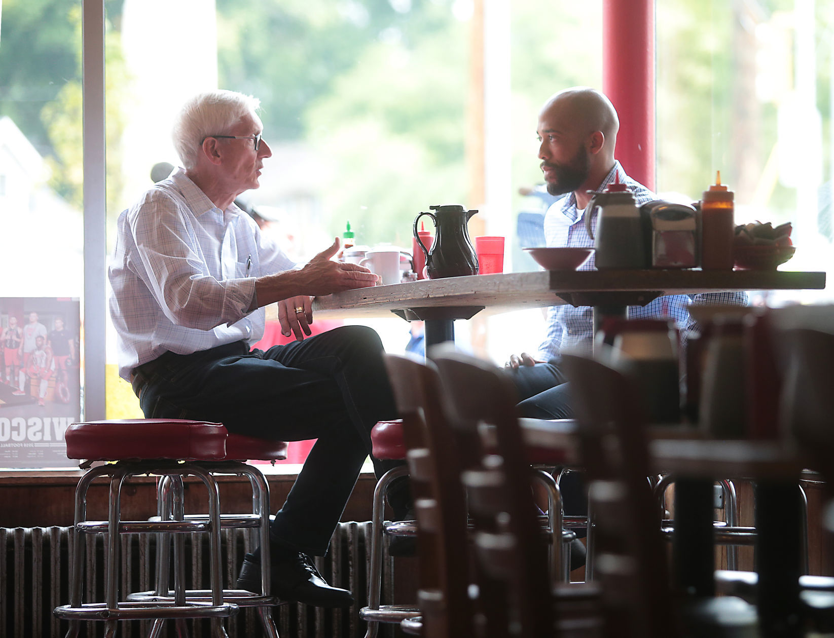 Tony Evers and running mate Mandela Barnes meet for first time